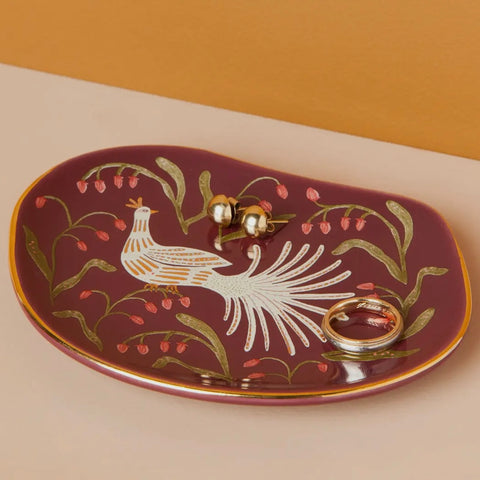 Plume Ceramic Trinket Tray