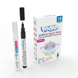 Pintar 14 Pack Fine Point Acrylic Paint Pens with  0.7mm Tip