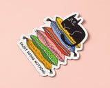 Enjoy Doing Nothing Cat Vinyl Sticker