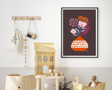 Embers - floral illustration print