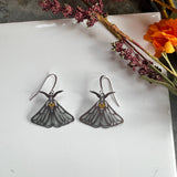 Luna Moth // stained glass resin earrings