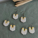 Scalloped Ceramic Earrings