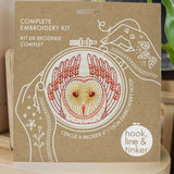 Barn Owl Embroidery Kit