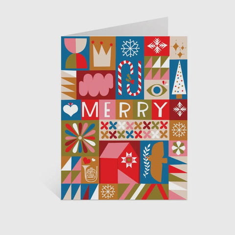 Merry Quilt Holiday Card-Box Set of 6