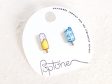 Popsicle Earrings / Colorful Cute Summer Fun Earrings Blue