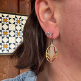 Mod // stained glass resin earrings