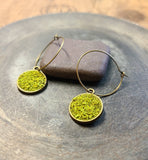 Mossy Hoop Earrings Nature's Jewelry Botanical Garden