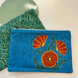 Poppies Zipper Pouch