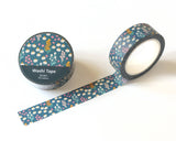 Dark Blue Garden Floral Washi Tape