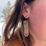 Corialis // stained glass resin earrings