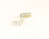 Stick of butter earrings