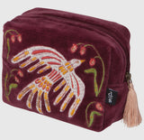 Plume Embroidered Pouch