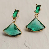 Vintage Jade Baguette Earrings