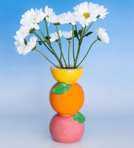 Stacked Citrus Vase