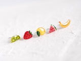 Mini Fruit Stud Earrings - Set of 5 Mix and Match Earrings