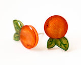 Orange/Clementine Fruit Stud Earrings