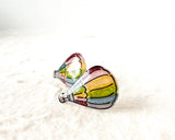 Rainbow Hot Air Balloon Earrings