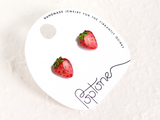 Cute Strawberry Fruit Summer Stud Earrings