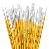 Studio Mixed Media White Nylon Brush Set – 18 pc