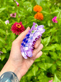 Purple Tabby Cat Hair Claw