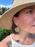 Perennial // stained glass resin earrings