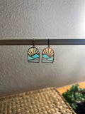 Mini Landscapes // Stained Glass Resin Earrings