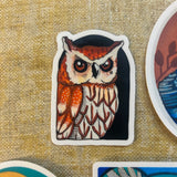 Dear Darlington Great Horned Owl Sticker
