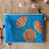 Poppies Zipper Pouch