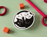 Yin Yang Cats Vinyl Sticker