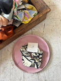 Handmade Viscose Rayon Beige Leaf Scrunchie
