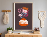 Embers - floral illustration print