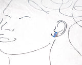 Nautical Fish Stud Earrings Red, Blue, White