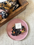 Black Floral Scrunchie