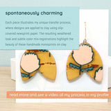 Coral Floral Dangle Earrings