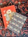Peacock Linen Stitched Journal with Gold Foil | Dot Grid Not