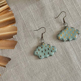 Ceramic Storm Cloud Earrings