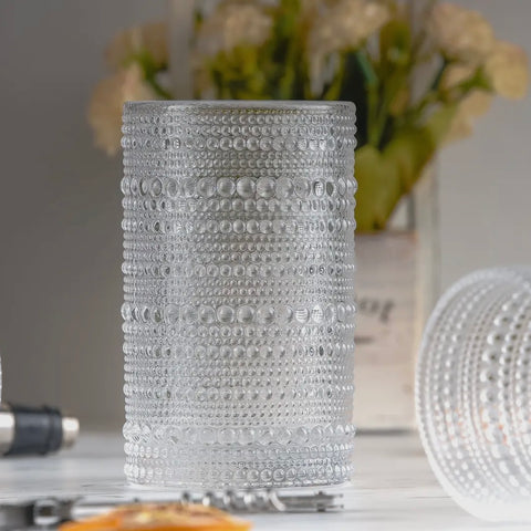 Clear Hobnail Drinking Glasses