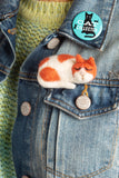 Cat Brooch Needle Felting Kit | Beginner Craft Kit