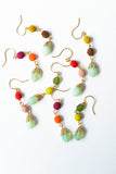 Colorful Beaded Earrings, beaded statement earrings