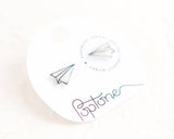Paper Airplane Stud Earrings