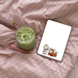 Angel and Devil Besties Sticker, Vintage Kewpie Style Decal