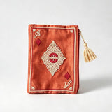 Poker Embroidery Tassel Cosmetic Pouch