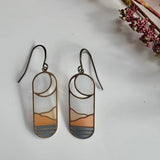 Horizon Stained Glass Resin Earrings