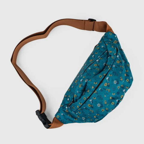 Teal Floral Hip Bag