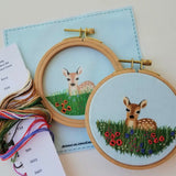 Wild Flower Fawn Embroidery Kit