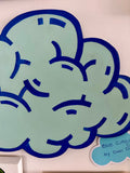 Blue Cutout Cloud-original artwork by Dan Duffy