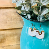 Scalloped Ceramic Earrings