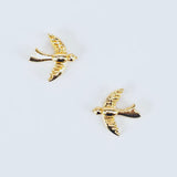 Altiplano Brass Bird Post Earrings