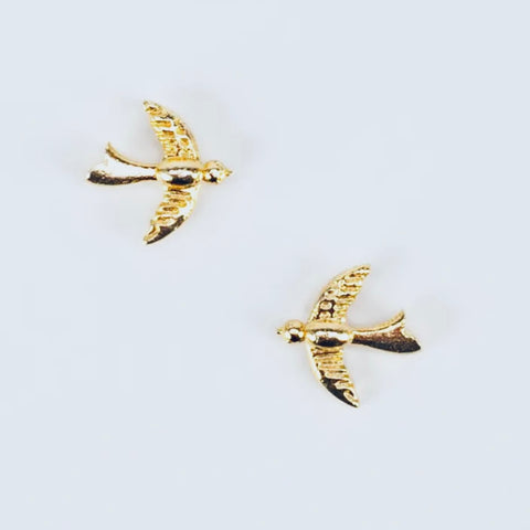 Altiplano Brass Bird Post Earrings