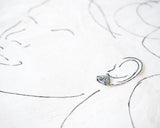Green Forest Night Moth Stud Earrings
